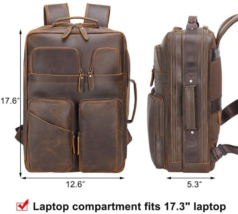 15.6 Tommer Computer Leather Backpack College 17