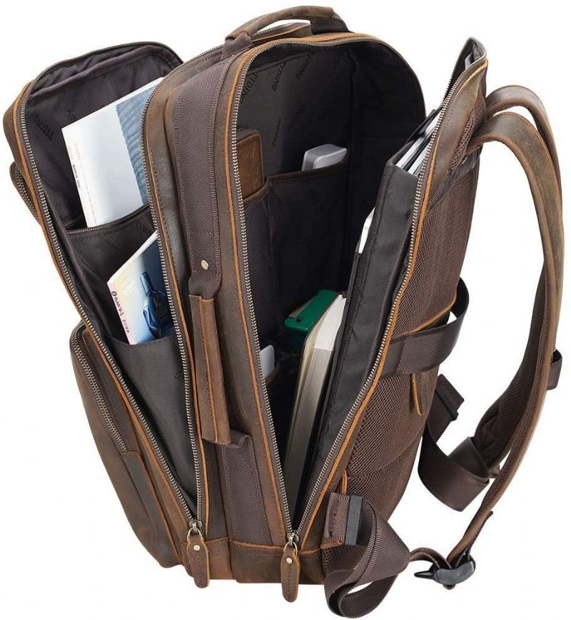 15.6 Tommer Computer Leather Backpack College 17