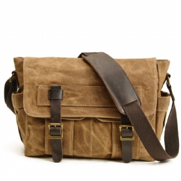 Canvas Vintage Messenger Bag Motobags For Menn