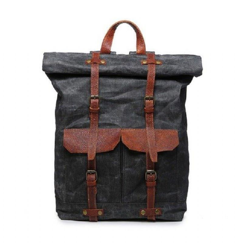 Canvas Vintage Ryggsekk Roll Top