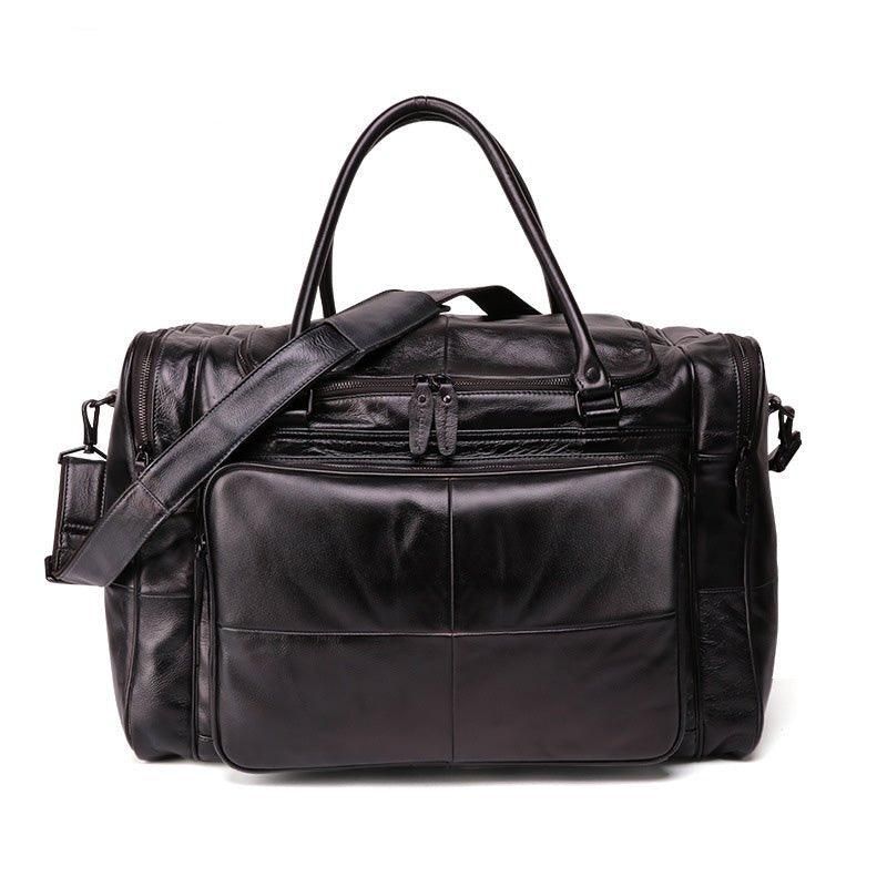 Designer Weekender Bag Skinn Vegetabilsk Garvet