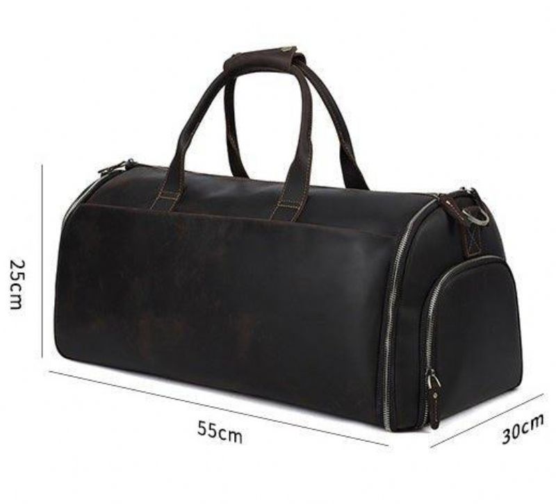 Garment Bag Duffel I Skinn Med Skorom