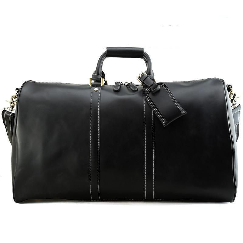 Herre Leather Duffle Weekender Bag Vintage