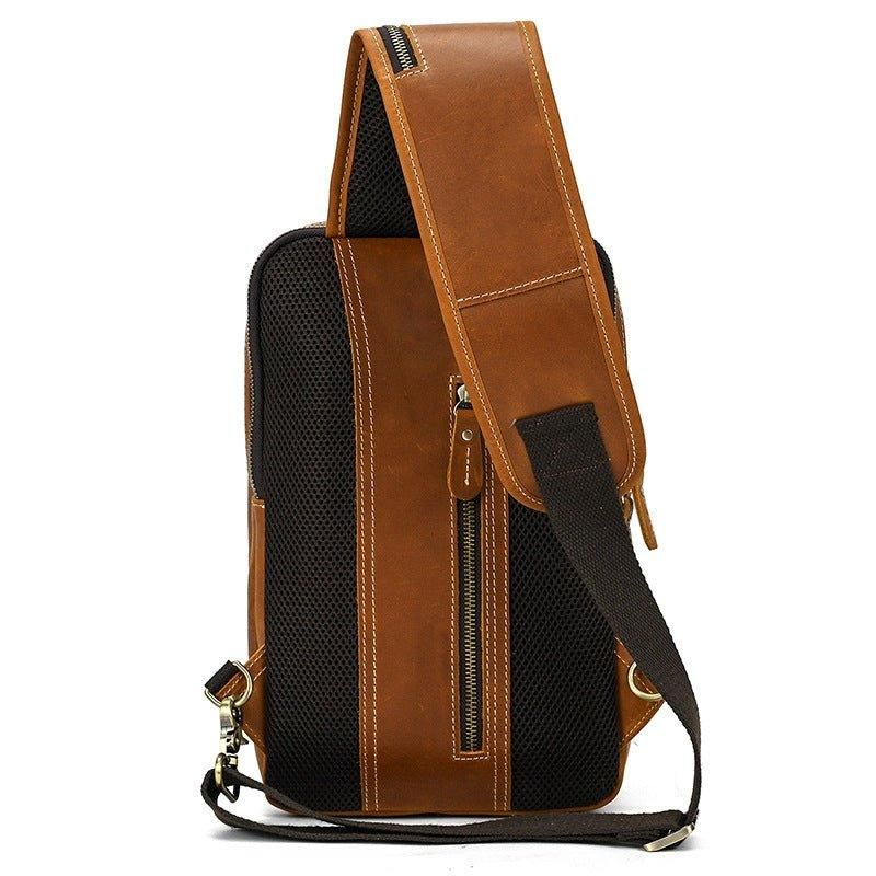 Kuskinn Cross Body Sling Bag For Menn