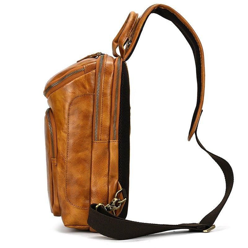 Kuskinn Cross Body Sling Bag For Menn