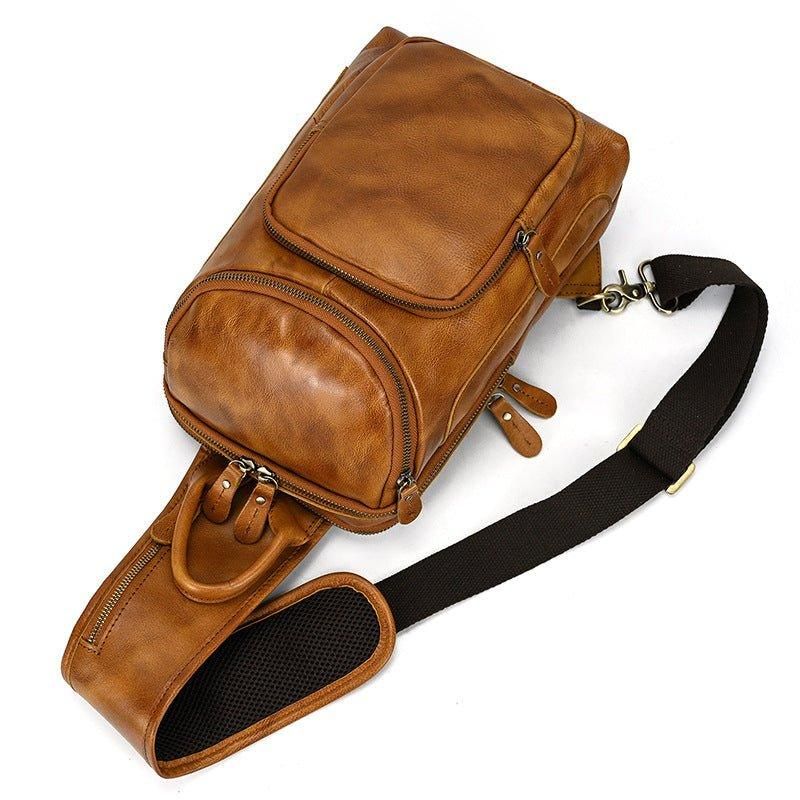 Kuskinn Cross Body Sling Bag For Menn