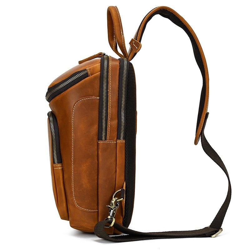 Kuskinn Cross Body Sling Bag For Menn