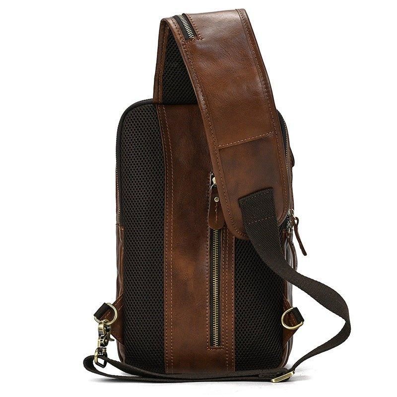 Kuskinn Cross Body Sling Bag For Menn