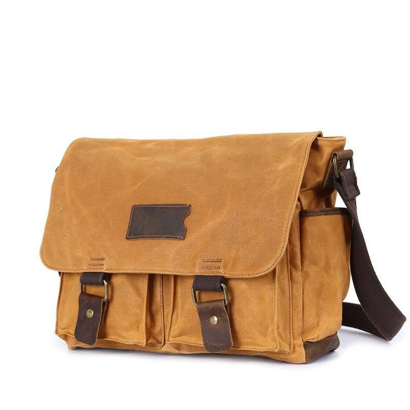 Laptop Vokset Lerret Messenger Bag Herre