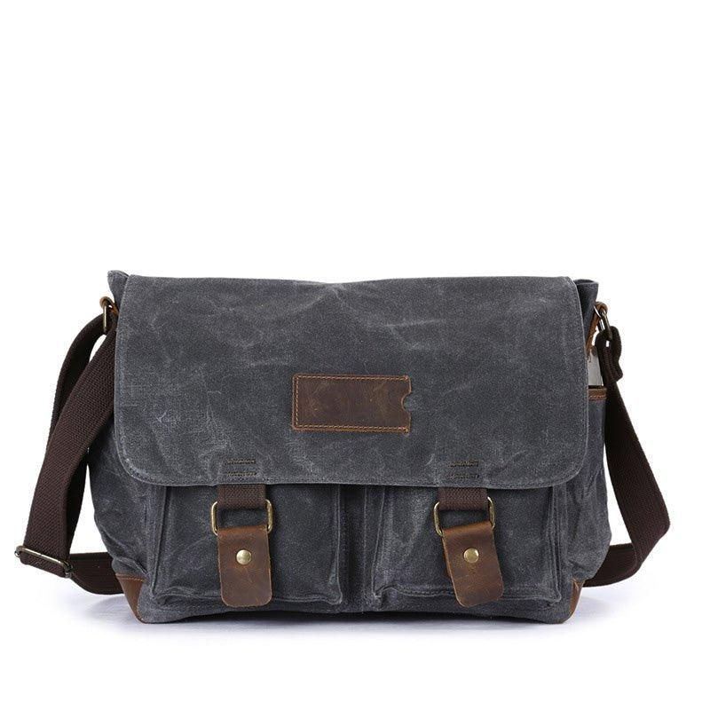 Laptop Vokset Lerret Messenger Bag Herre