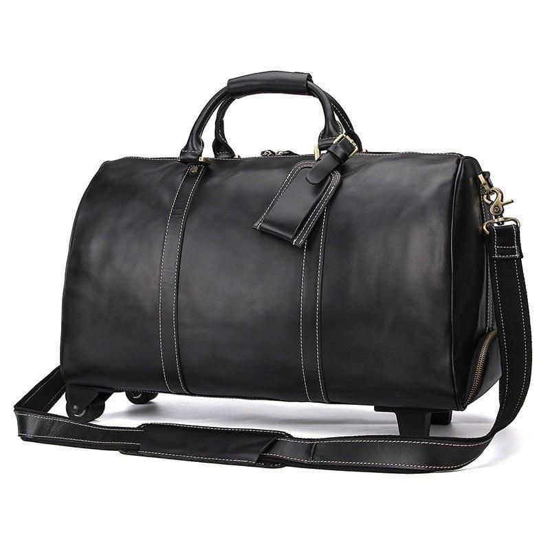 Leather Rolling Duffle Bag 20 Tommer