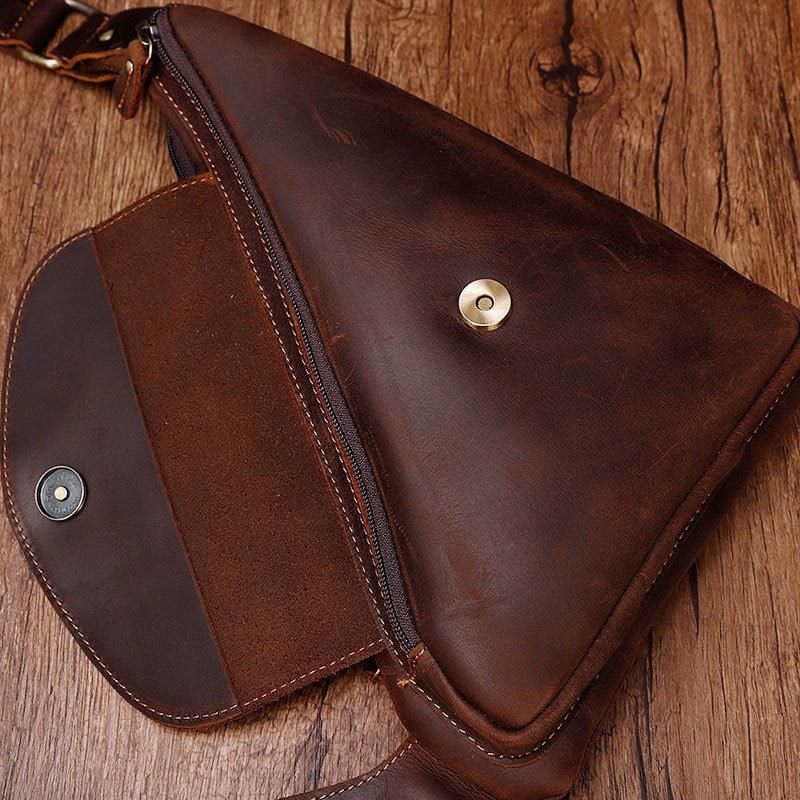 Leather Sling Ryggsekk Dumpling Bag