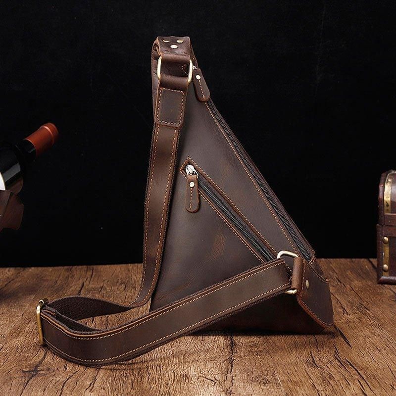 Leather Sling Ryggsekk Dumpling Bag