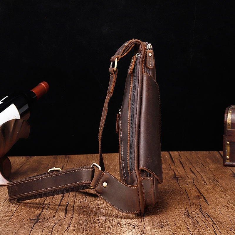 Leather Sling Ryggsekk Dumpling Bag