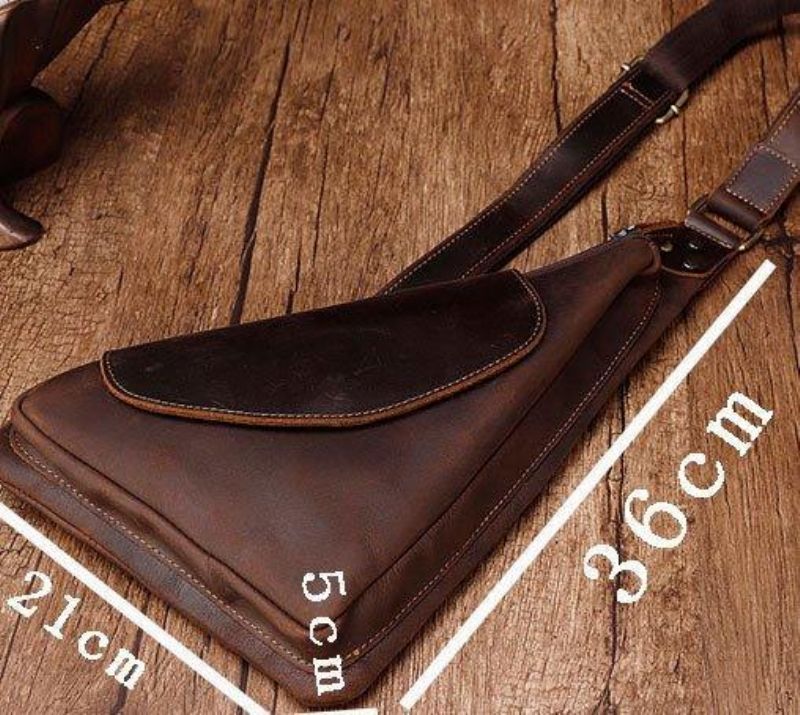 Leather Sling Ryggsekk Dumpling Bag