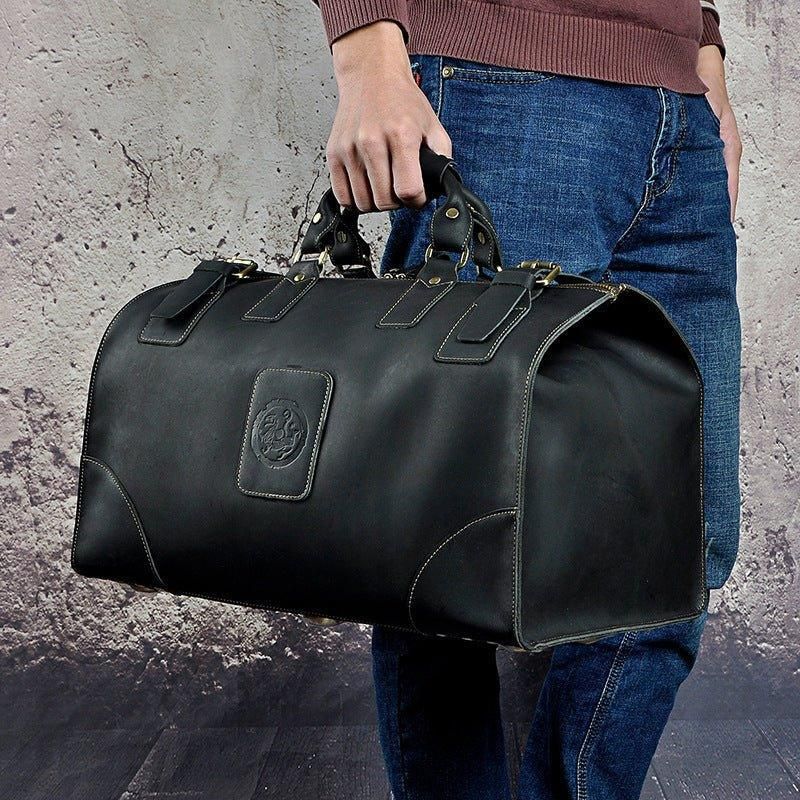 Leather Weekend Duffle Bag Herre