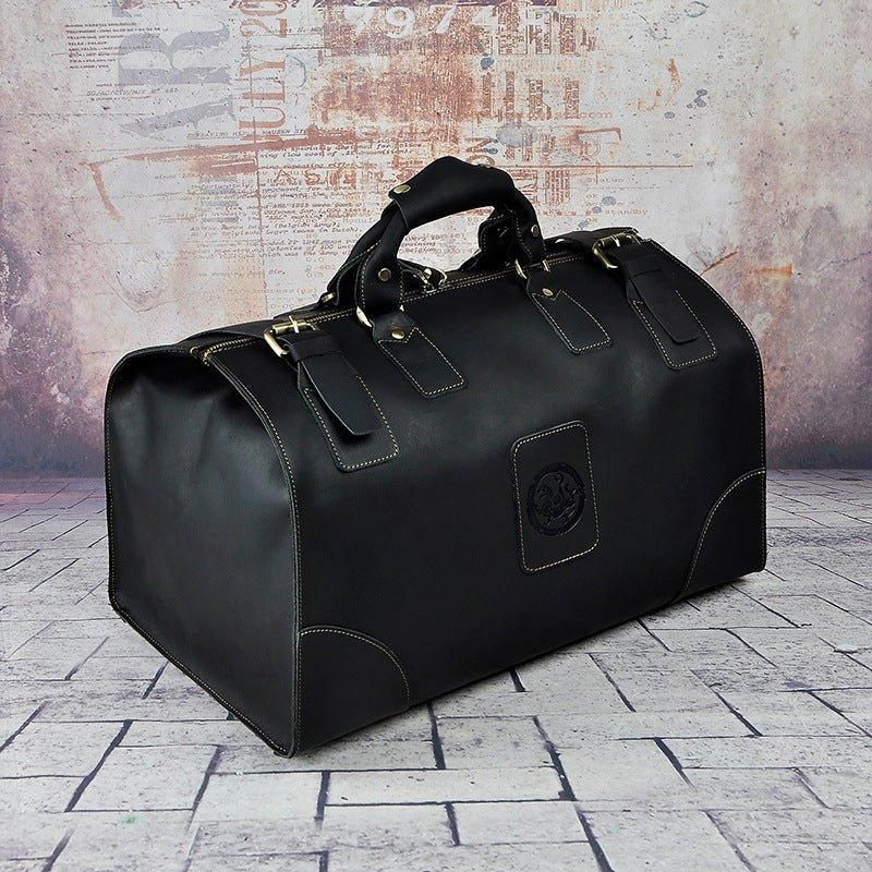 Leather Weekend Duffle Bag Herre