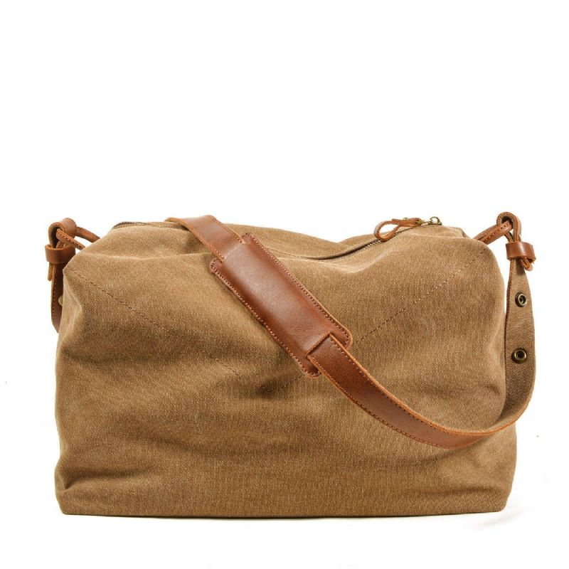 Lerret Crossbody Messenger Bag Herre