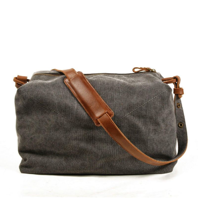 Lerret Crossbody Messenger Bag Herre