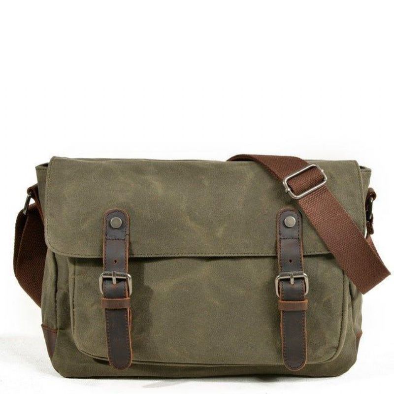 Lerret Messenger Bag For Menn Crossbody