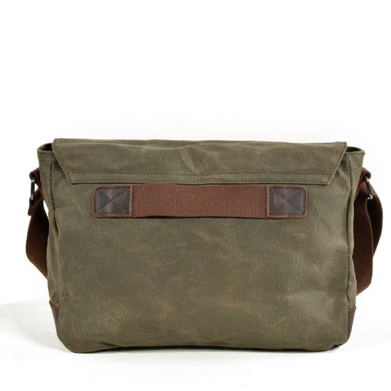 Lerret Messenger Bag For Menn Crossbody