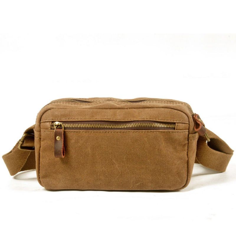 Liten Messenger Bag Canvas Herre