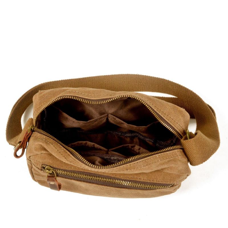 Liten Messenger Bag Canvas Herre