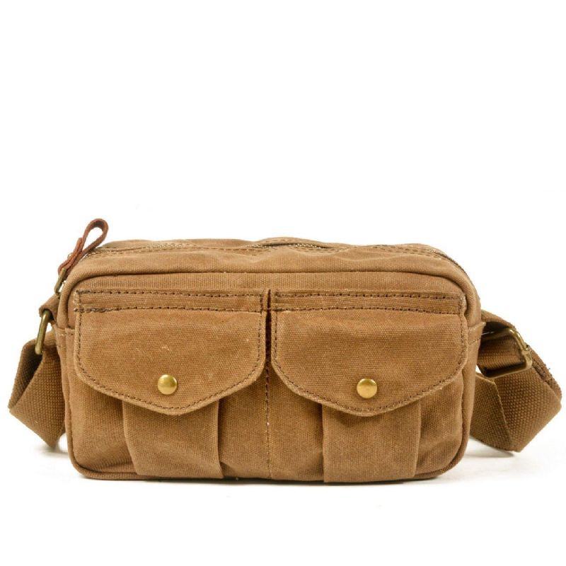 Liten Messenger Bag Canvas Herre