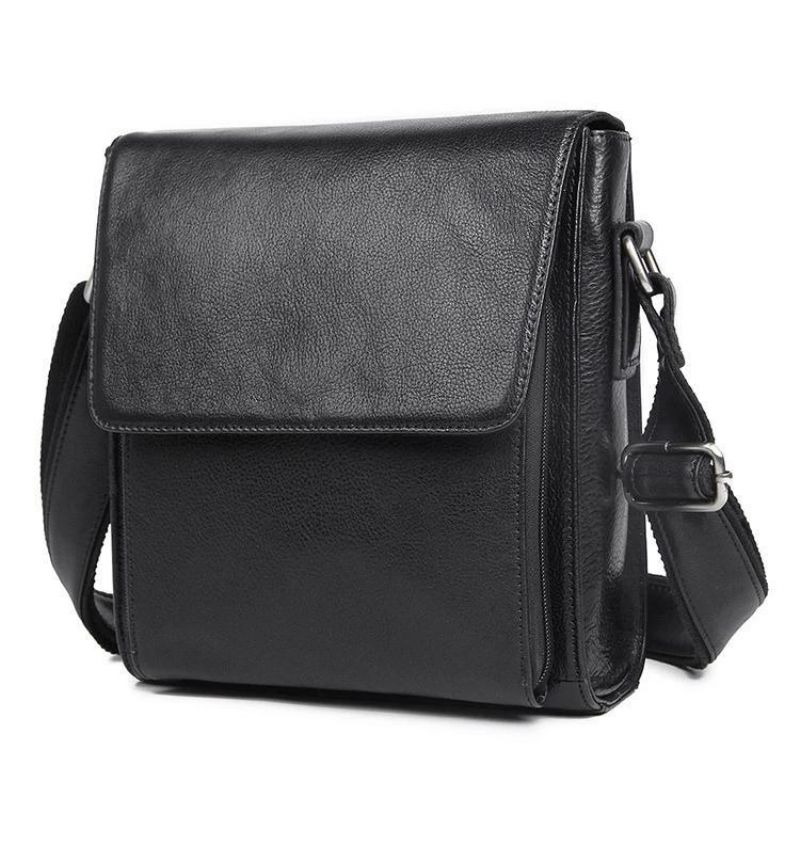 Liten Messenger Bag Crossbody Skinn For Menn