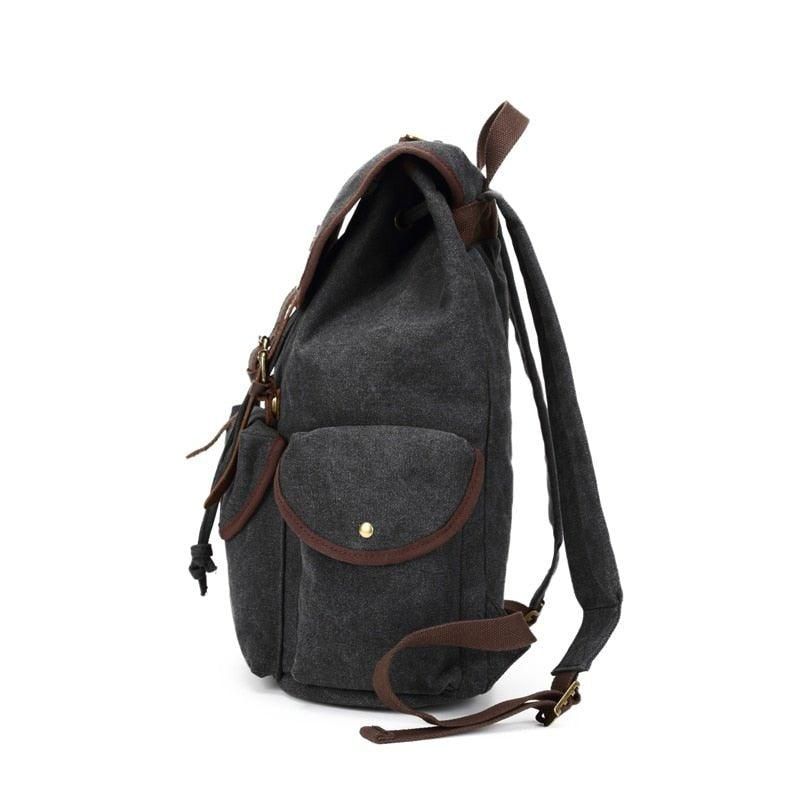 Menn Casual Canvas Ryggsekk Vintage Camping Daypack