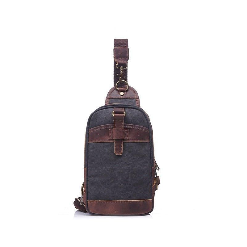 Outdoor Sling Bag Med Crazy Horse Leather