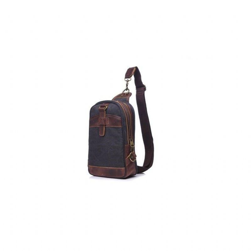 Outdoor Sling Bag Med Crazy Horse Leather