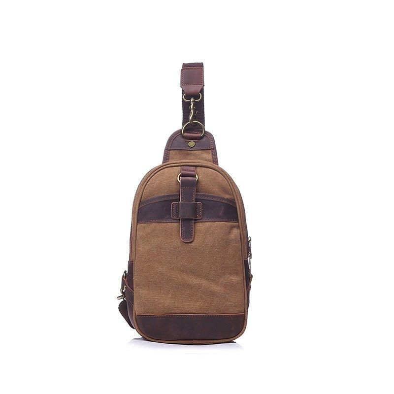 Outdoor Sling Bag Med Crazy Horse Leather