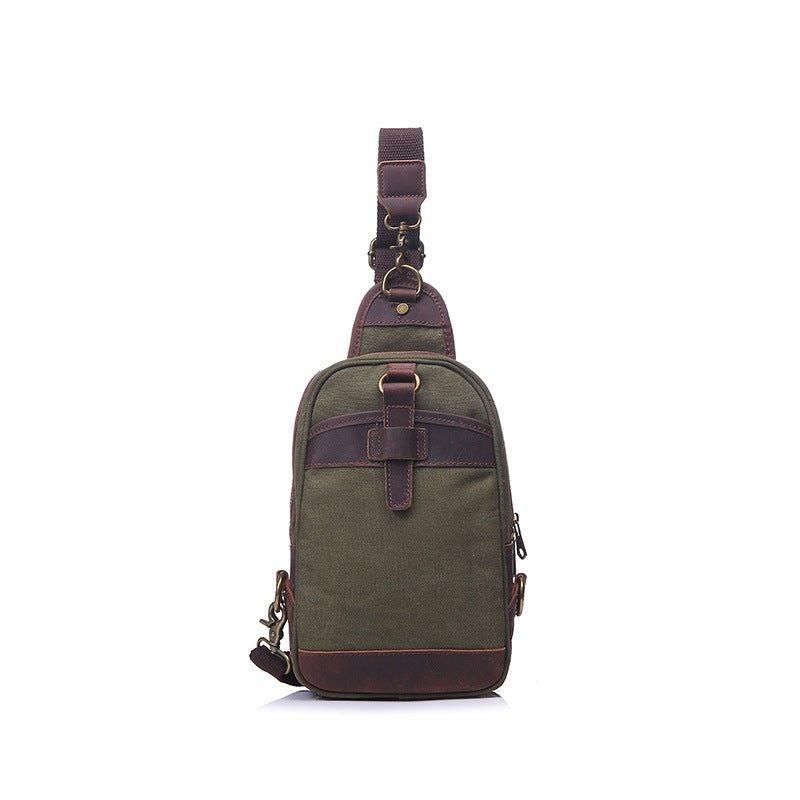 Outdoor Sling Bag Med Crazy Horse Leather