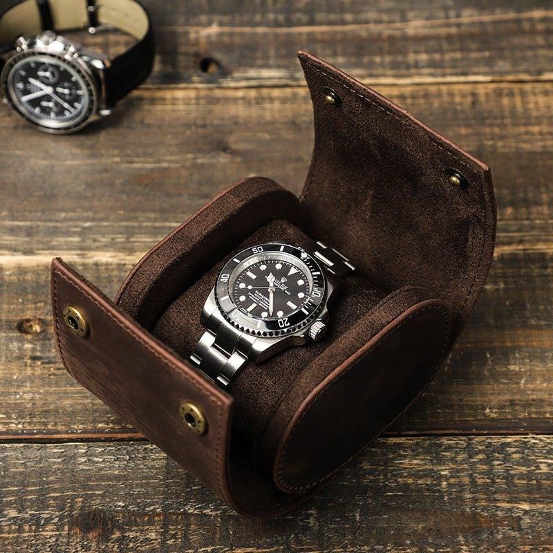 Single Watch Roll Case I Skinn For Menn