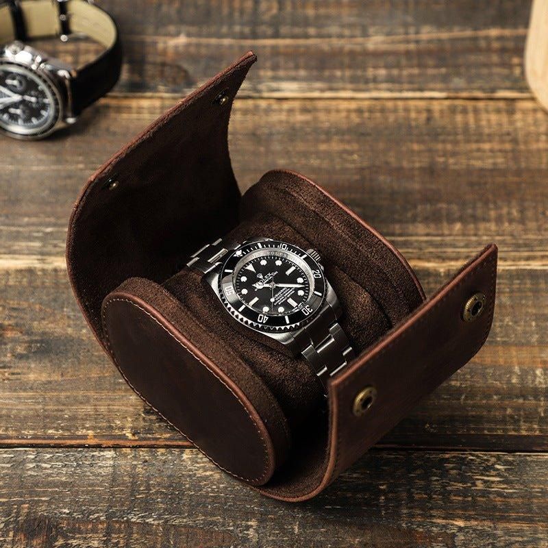 Single Watch Roll Case I Skinn For Menn