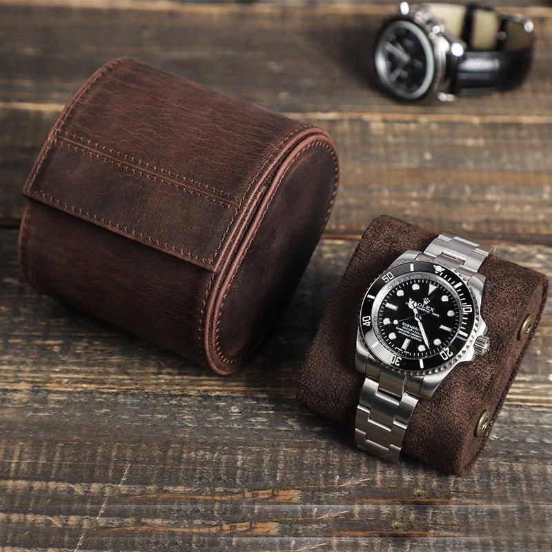 Single Watch Roll Case I Skinn For Menn