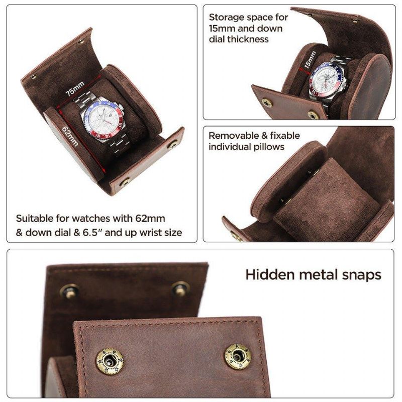 Single Watch Roll Case I Skinn For Menn