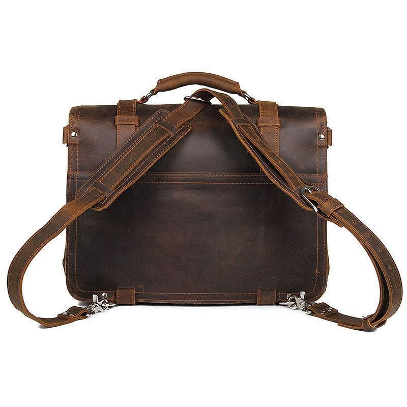 Tykk Kuskinn Koffert Messenger Bag 16 Tommer