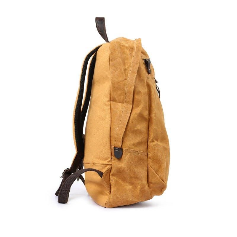 Vanntett Vokset Lerretsryggsekk Laptop Daypack