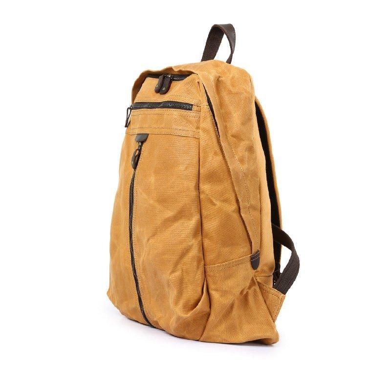 Vanntett Vokset Lerretsryggsekk Laptop Daypack