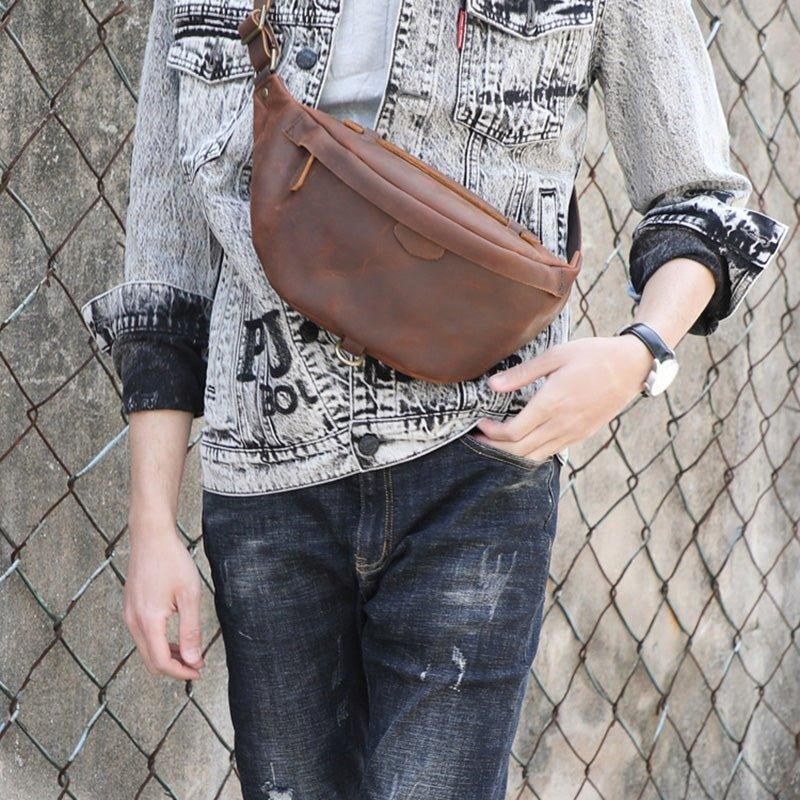 Vintage Cross Body Bag I Okseskinn