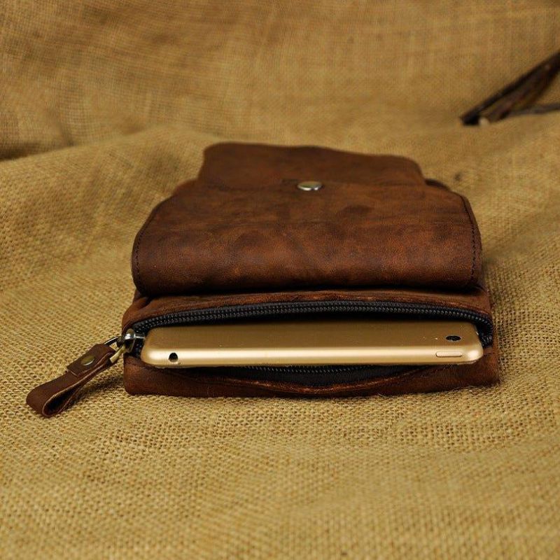 Vintage Ekte Skinn Dual-use Messenger Bag