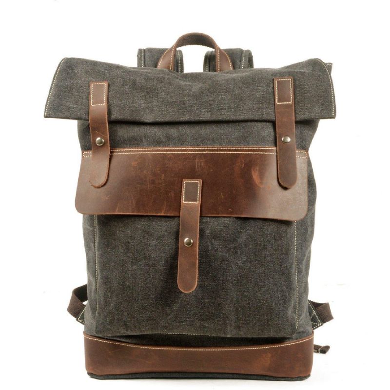 Vintage Ryggsekk Canvas College-ryggsekker