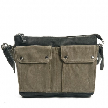 Vintage Voks Lerret Messenger Bag Colorblock