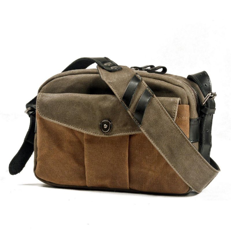 Vintage Voks Lerret Reisekamera Messenger Bag