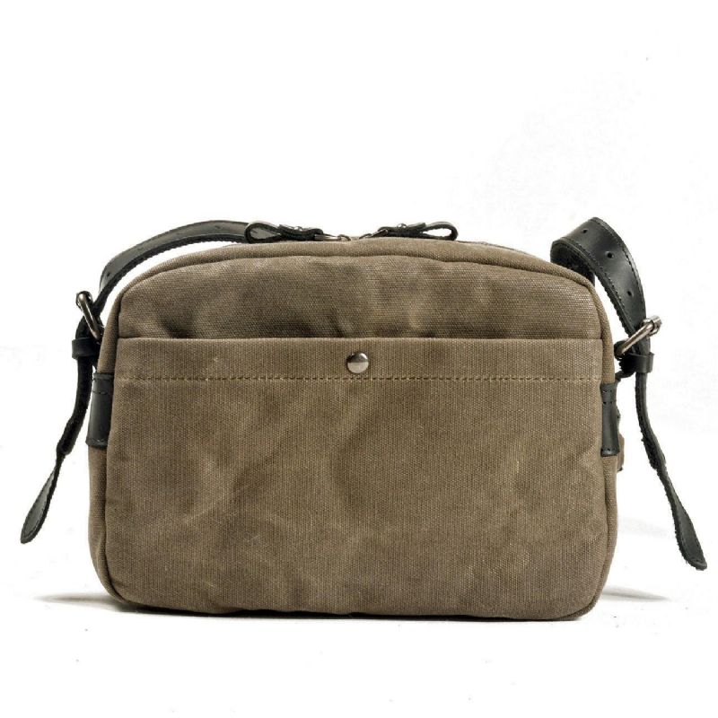 Vintage Voks Lerret Reisekamera Messenger Bag