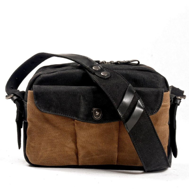 Vintage Voks Lerret Reisekamera Messenger Bag