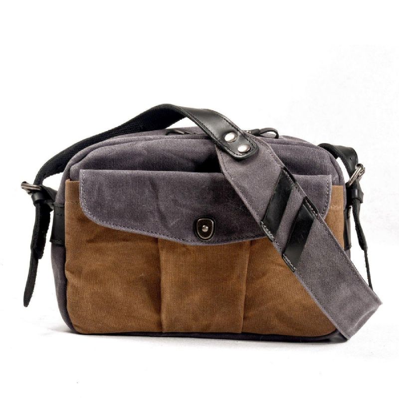 Vintage Voks Lerret Reisekamera Messenger Bag