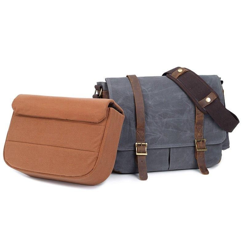 Vokset Lerret Dslr Kamera Messenger Bag